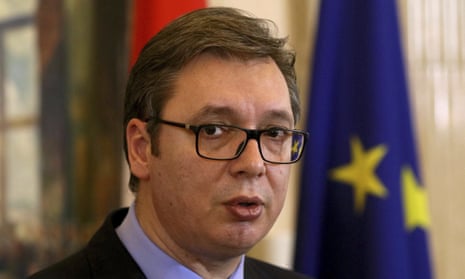 The Serbian president, Aleksandar Vučić