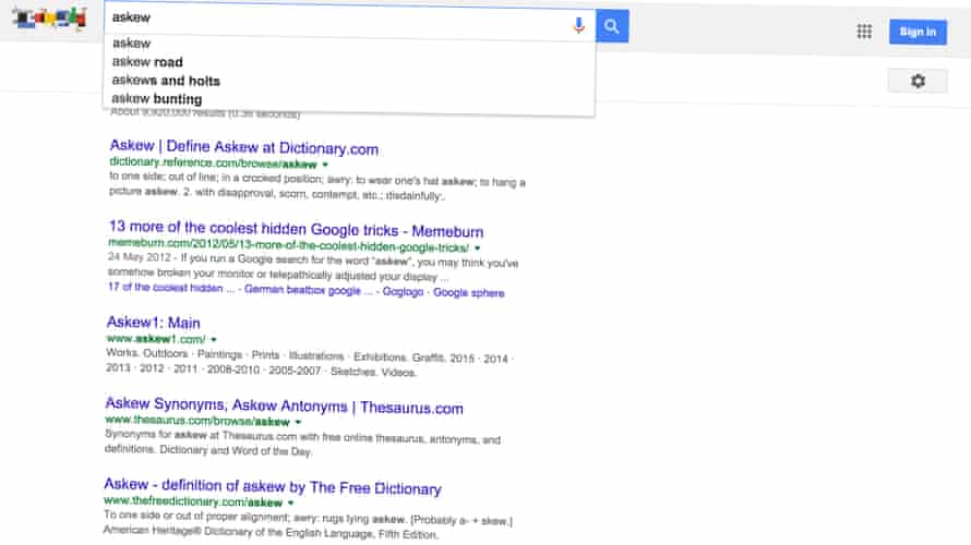 15 Fun Things To Type Into Google Google The Guardian