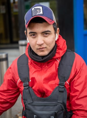 Shake is from Uzbekistan. He has built his electric bicycle himself. He works full time and is studying for a Bachelor of Business Administration in London.