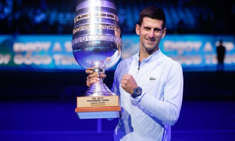 Novak Djokovic after his win at the Tel Aviv Open.