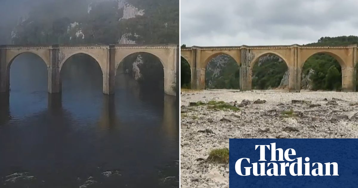 Drone footage reveals impact of climate crisis on Europe’s rivers – video