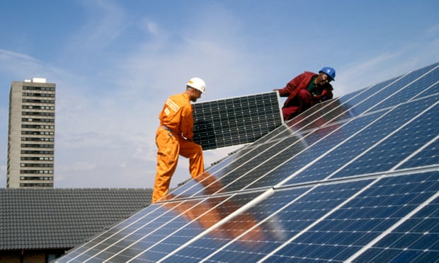 fitting solar panels to a roof