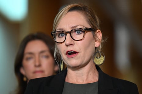 Larissa Waters at press conference