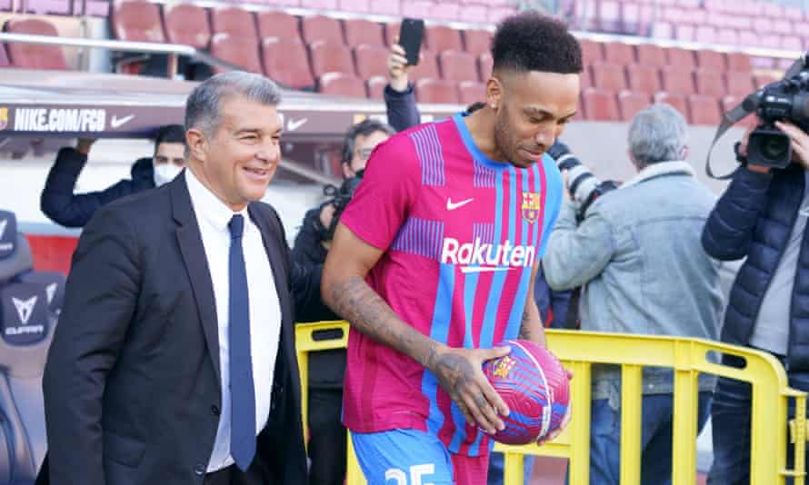Joan Laporta, the president, told Aubameyang: ‘Barcelona will show gratitude to those who have helped Barcelona.’