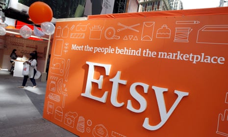 A sign advertising Etsy in Times Square.
