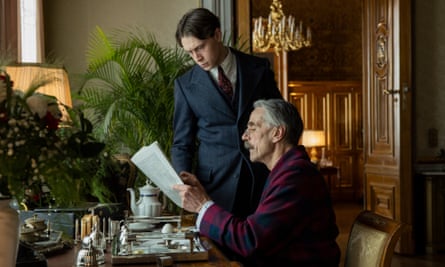 Changing the story … George MacKay and Jeremy Irons.