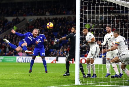 November 30: Aron Gunnarsson of Cardiff City scores his side’s first goal against Wolverhampton Wanderers at Cardiff City Stadium.