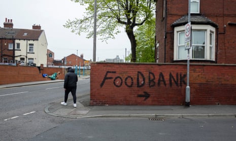 Food bank sign on a wall