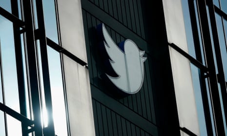 Twitter sign on building