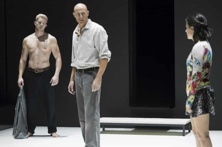 Russell Tovey, Mark Strong and Phoebe Fox in A View from the Bridge.