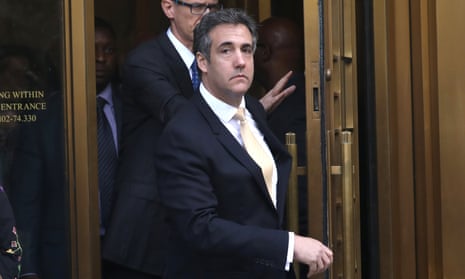 Michael Cohen leaves federal court in New York City.
