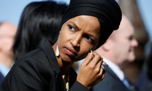 Ilhan Omar participates in a news conference outside the Capitol in Washington, earlier this week.