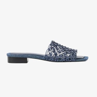 Reiss Mabel woven flat denim sandals