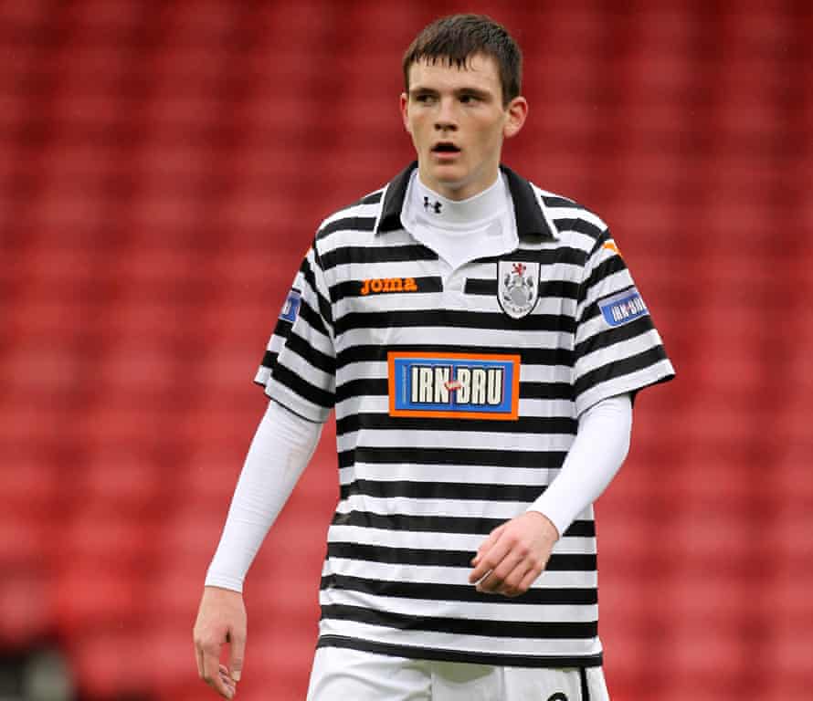 A young Andy Robertson in action for Queen’s Park at Hampden