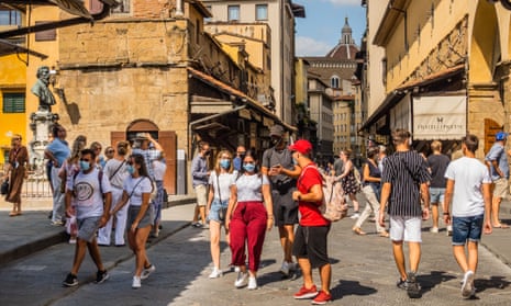 Visitors return in Florence following the easing of coronavirus travel restrictions.