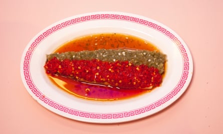 ‘It draws attention to itself’: sea bass with chillies.