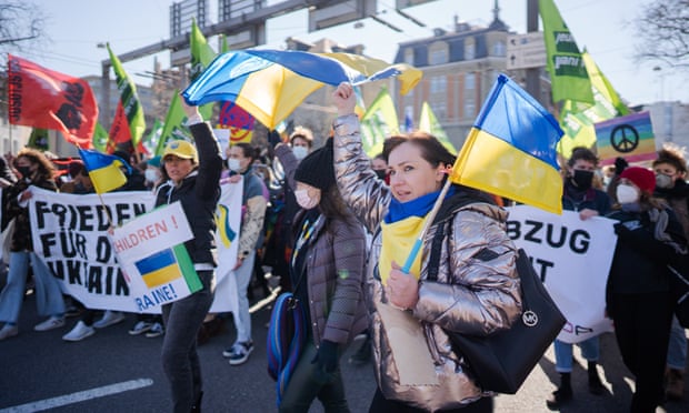 Protests against Russia’s invasion of Ukraine in Berne at the weekend