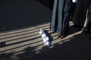 The body of one-month-old Majed Mohammed Zarab