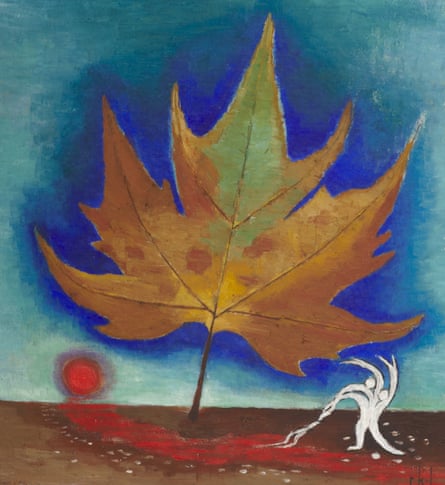Sycamore Leaf, 1939, a modernist painting by Rita Kernn-Larsen