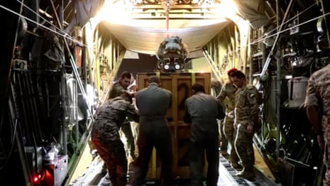 uk tour agencies Jordan airdrops medical aid to field hospital in Gaza – video