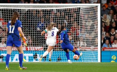 Sophia Smith equalises for USA following dreadful defending from the home side.