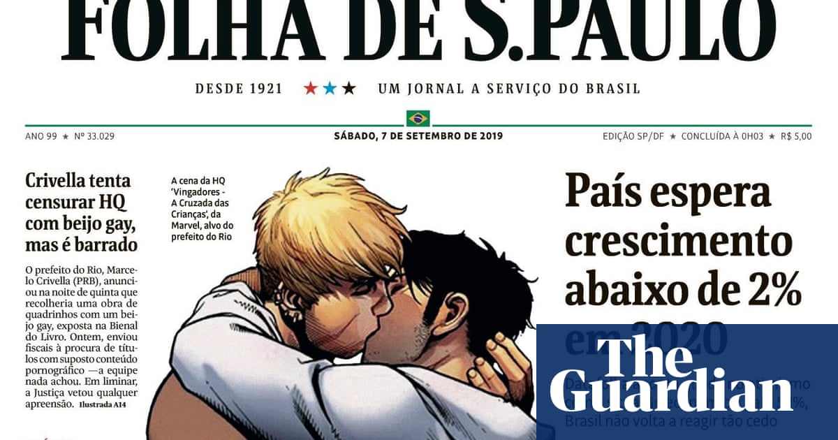 Brazil's biggest paper publishes illustration of gay kiss on front page