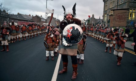 ‘Up Helly Aa’ festival in the Shetland Islands, which benefit from a citizens’ wealth fund based on annual payments by oil companies.