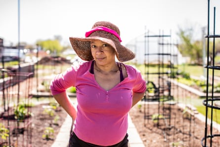 Alyson Graham now grows her own fruit and vegetables at the Westbury community garden.