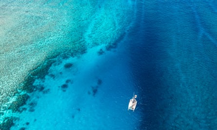 Aerial view of the Scott Reef