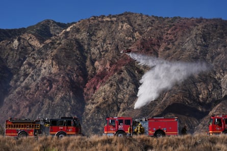 a wildfire in California