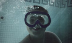 My brother, who has autism, swimming when he was younger.