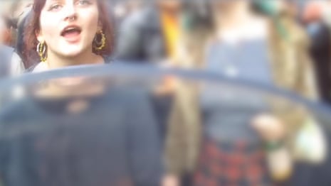 Police bodycam footage of Charly Pitman during a protest in Bristol on 21 March 2021 – video