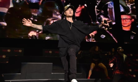 Justin Bieber performs onstage at Power 96.1’s Jingle Ball 2015 at Phillips Arena in December.