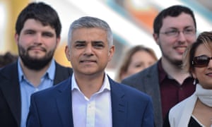 Sadiq Khan arrives at City Hall in London.