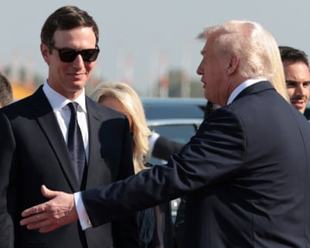 Kushner and Trump. (Photograph by Xinhua/Shutterstock)