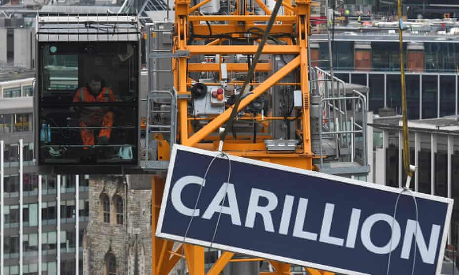 a crane on a carillion building site