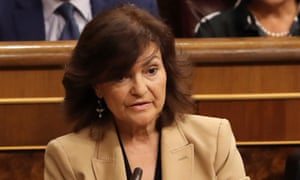 Spanish deputy prime minister, Carmen Calvo, who will visit the Vatican on Monday.