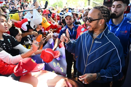 Lewis Hamilton soaks up the acclaim from fans in Melbourne