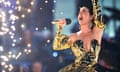 Katy Perry performs during the Coronation Concert at Windsor Castle.