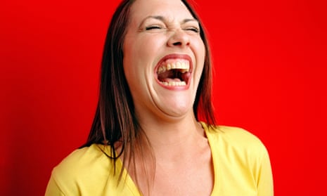 Laughing woman. Image shot 2001. Exact date unknown.B7YH36 Laughing woman. Image shot 2001. Exact date unknown.