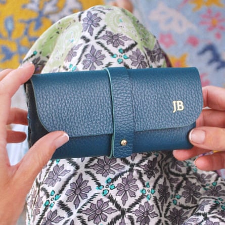 Personalised Monogram Leather Glasses Case