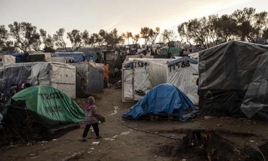 The Moria refugee camp on the Greek island of Lesbos detained more than 20,000 migrants from Afghanistan, Syria and Iraq before it burned down last summer.