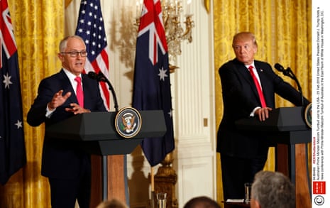 Turnbull and Trump, seen in 2018