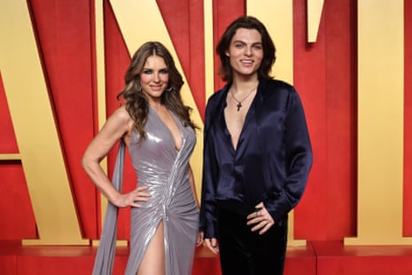 Damian and Liz Hurley at an Oscars party in Beverly Hills, March 2024