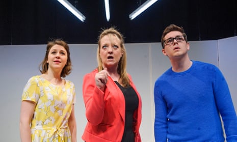 Gemma Whelan, Amanda Daniels and Sean Michael Verey in Radiant Vermin by Philip Ridley: a darkly hilarious and unsettling play about the housing crisis.