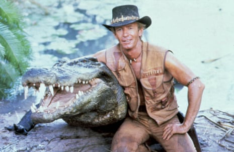 Paul Hogan as Crocodile Dundee.