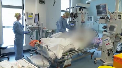 BBC's Hugh Pym and Harriet Bradshaw report from coronavirus-hit hospital – video