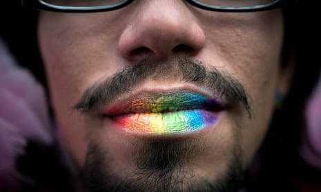 An attendee of São Paulo’s gay pride parade. Despite Brazil’s inclusive image, the country has a strong conservative streak. 