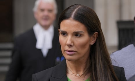 Rebekah Vardy leaving the high court in London during the trial in May