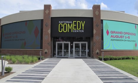 The main entrance to the National Comedy Center in Jamestown, N.Y.